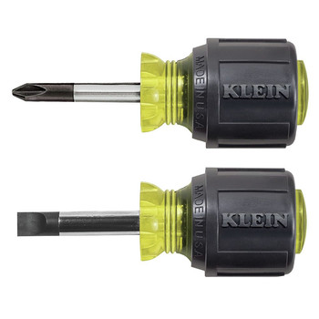  | Klein Tools 2-Piece Stubby Slotted and Phillips Screwdriver Set