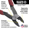 Cable and Wire Cutters | Klein Tools 2005N Forged Steel Wire Crimper, Cutter, Stripper with Textured Grips image number 6