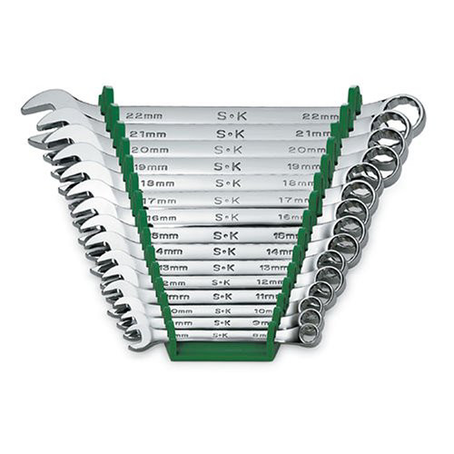Combination Wrenches | SK Hand Tool 86265 15-Piece 12-Point Metric Combination Wrench Set image number 0