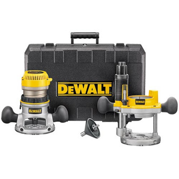  | Dewalt DW616PK 1-3/4 HP  Fixed Base and Plunge Router Combo Kit