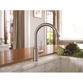 Fixtures | Hansgrohe 04215800 Talis C Higharc Single Hole Kitchen Faucet with Pull Down Spray (Steel Optik) image number 3