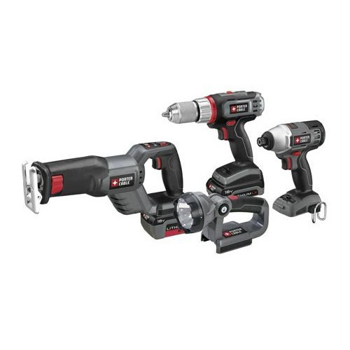 Combo Kits | Porter-Cable PCL418IDC-2 Tradesman 18V Cordless Lithium-Ion 4-Tool Combo Kit image number 0