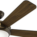 Ceiling Fans | Hunter 59053 Palermo 52 in. Contemporary Brushed Bronze Black Ceiling Fan with Light image number 7