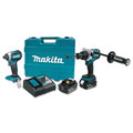 Combo Kits | Makita XT267T 18V 5.0 Ah LXT Cordless Lithium-Ion Brushless Hammer Drill and Impact Driver Combo Kit image number 0