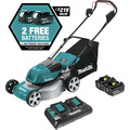 Push Mowers | Makita XML03PT1 18V X2 (36V) LXT Brushless Lithium-Ion 18 in. Cordless Lawn Mower Kit with 4 Batteries (5 Ah) image number 2