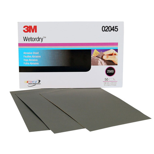 Grinding Sanding Polishing Accessories | 3M 2045 Imperial Wetordry Sheet 5-1/2 in. x 9 in. 2500A (50-Pack) image number 0