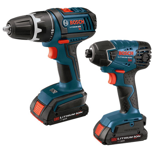 Combo Kits | Factory Reconditioned Bosch CLPK232-180-RT 18V Lithium-Ion 1/2 in. Drill Driver and Impact Driver Combo Kit image number 0