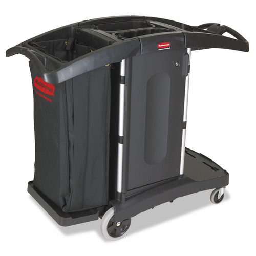 Cleaning Carts | Rubbermaid 9T76 Compact Folding Housekeeping Cart (Black) image number 0