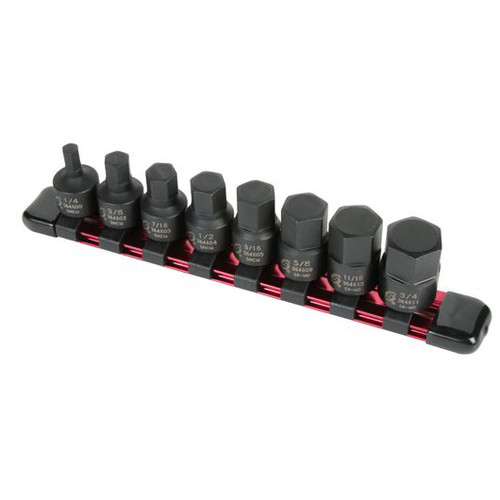 Sockets | Sunex 3644 8-Piece 3/8 in. Drive SAE Stubby Hex Impact Socket Set image number 0