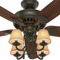 Ceiling Fans | Hunter 53094 54 in. Cortland New Bronze Ceiling Fan with Light image number 7