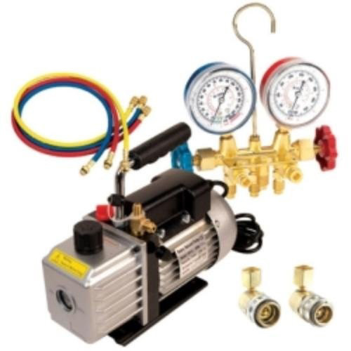 Air Conditioning Recovery Recycling Equipment | FJC 9281 Vacuum Pump & R134a Manifold Gauge Set Assortment image number 0