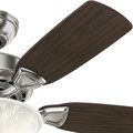 Ceiling Fans | Hunter 52081 44 in. Caraway Five Minute Fan Brushed Nickel Ceiling Fan with Light image number 2