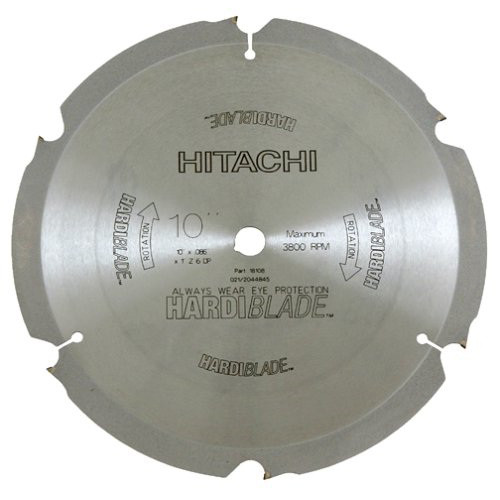 Blades | Hitachi 18108 10 in. 6-Tooth HardiBlade PCD Fiber Cement Saw Blade image number 0