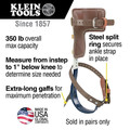 Safety Harnesses | Klein Tools CN1907ARL 2-Piece 2-3/4 in. Gaff 17 in. - 21 in. Tree Climber Set image number 1