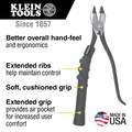 Pliers | Klein Tools M2017CSTA 9 in. Aggressive Knurl Slim-Head Ironworker's Pliers Comfort Grip image number 1