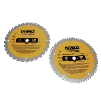CIRCULAR SAW BLADES | Dewalt 2 Pc 10 in. Series 20 Circular Saw Blade Combo Pack
