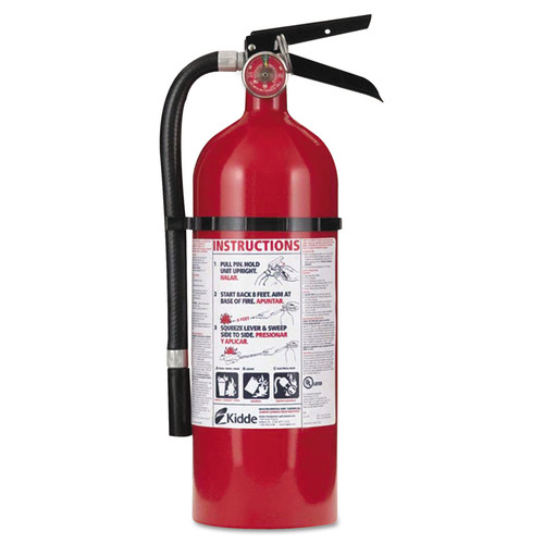 First Aid | Kidde PRO 210 4 lbs. 2A:10-B:C Rated Rechargeable Fire Extinguisher image number 0