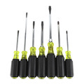 Screwdrivers | Klein Tools 85076 7-Piece Slotted and Phillips Screwdriver Set with Non-Slip Cushion-Grip Handles and Tip-Ident image number 7