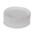 Bowls and Plates | Dixie DBP06W 6 in. Diameter Clay Coated Paper Plates - White (100/Pack) image number 2