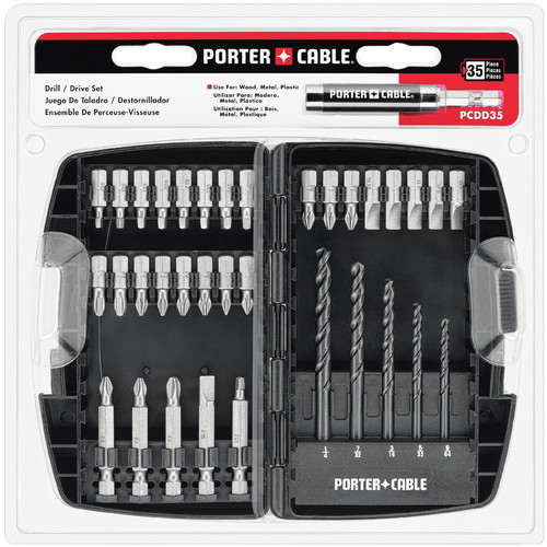 Bits and Bit Sets | Porter-Cable PCDD35 35-Piece Drilling and Driving Bit Set image number 0