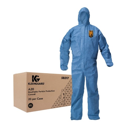 Bib Overalls | KleenGuard KCC58517 COVERALL,BLUE,4XL,20/CT image number 0