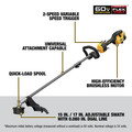 String Trimmers | Dewalt DCST972B 60V MAX Brushless Lithium-Ion 17 in. Cordless String Trimmer (Tool Only) image number 2