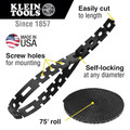 Ropes and Ties | Klein Tools 450-700 75 ft. Stretch Cable Tie Roll - Black image number 1