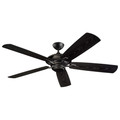Buy 1 item, Get a Boardwalk Easy Grip Tape Measure for $5 | Monte Carlo 5CY60BK Cyclone 60 in. Matte Black Ceiling Fan With Matte Black Blades image number 0