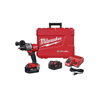  | Milwaukee 2803-22 M18 FUEL Lithium-Ion 1/2 in. Cordless Drill Driver Kit (5 Ah)