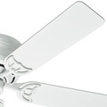 Ceiling Fans | Hunter 53069 52 in. Low Profile III White Ceiling Fan image number 4