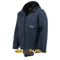 Heated Jackets | Dewalt DCHJ101D1-3X Men's Heated Soft Shell Jacket with Sherpa Lining Kitted - 3XL, Navy image number 0