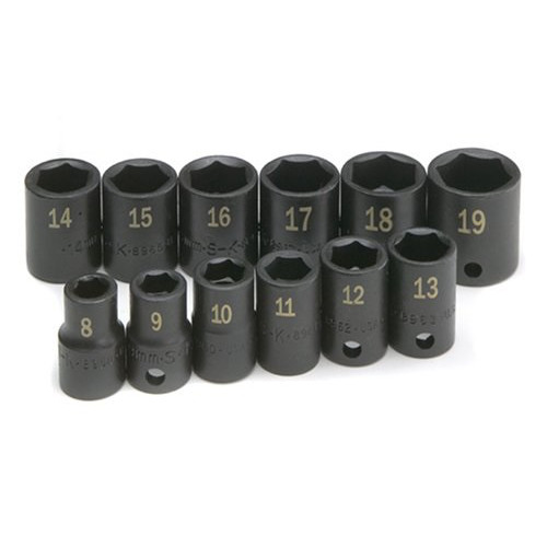 Sockets | SK Hand Tool 4062 12-Piece 3/8 in. Drive 6-Point Standard Metric Impact Socket Set image number 0