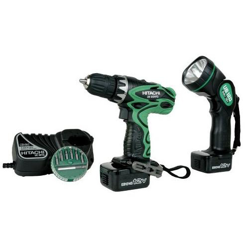 Drill Drivers | Hitachi DS12DVF3 12V Cordless 3/8 in. Ni-Cd Drill Driver Kit with Flashlight (Open Box) image number 0