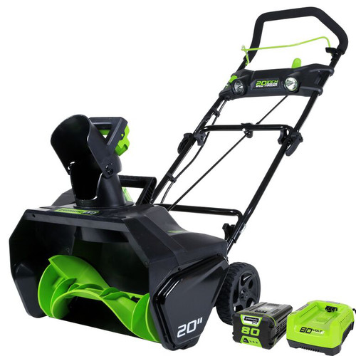 Snow Blowers | Greenworks 2600402 Pro 80V Cordless Lithium-Ion 20 in. Snow Thrower Kit image number 0