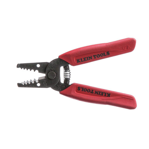 Cable and Wire Cutters | Klein Tools 11049 Wire Stripper Cutter for 8 - 16 AWG Stranded Wire - Red image number 0