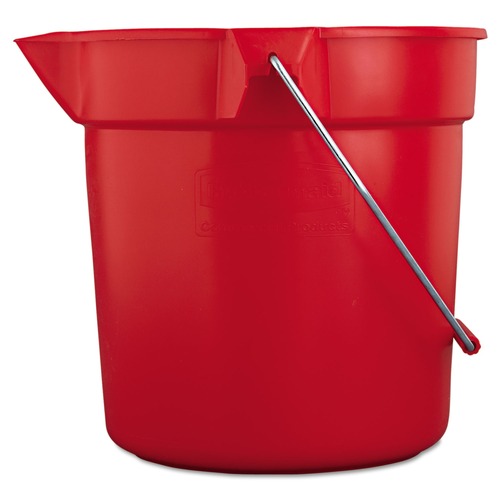 Mothers Day Sale! Save an Extra 10% off your order | Rubbermaid Commercial FG296300RED 10-Quart 10.5 in. Round Plastic Utility Pail - Red image number 0