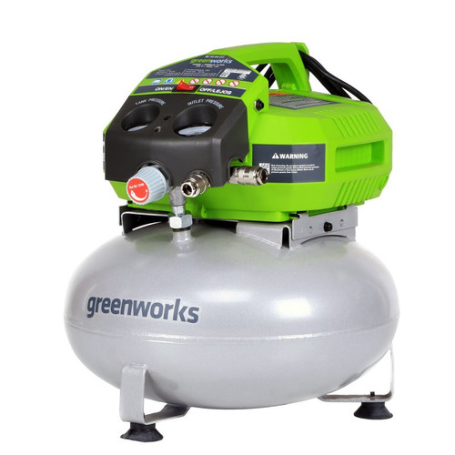 Portable Air Compressors | Greenworks 41522 12 Amp 6 Gallon Air Compressor image number 0