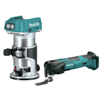 PRODUCTS | Makita XMT03Z-XTR01Z 18V LXT Lithium-Ion Cordless Oscillating Multi-Tool and Compact Brushless Cordless Router Bundle