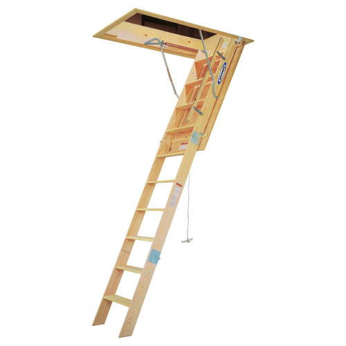 Ladders & Stools | Werner WH2508 8 ft. Heavy-Duty Wood Attic Ladder (54 in. x 25 in. Opening) image number 0