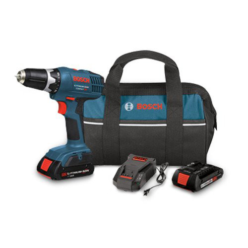 Drill Drivers | Bosch DDB180BKIT-BNDL 18V 1.3 Ah Cordless Lithium-Ion 3/8 in. Drill Driver Kit with Contractor Bag image number 0