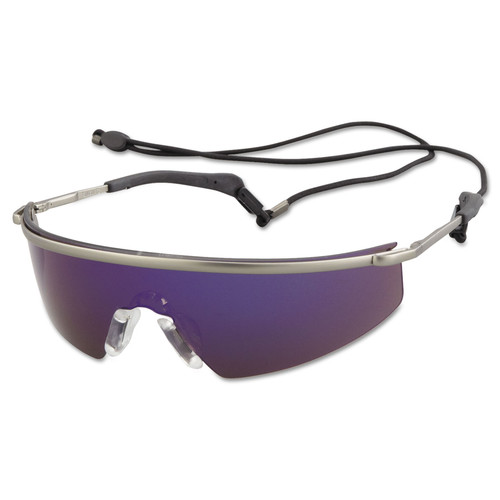 Eye Protection | Crews T3118B Triwear Metal Protective Eyewear, Platinum Frame, Indoor/Out, Clear/Mirror Lens image number 0