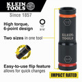 Impact Sockets | Klein Tools 66076 9/16 in. x 1/2 in. Flip Impact Socket image number 1