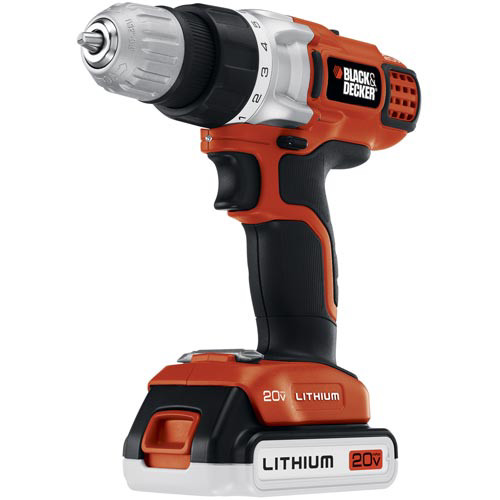 Drill Drivers | Black & Decker LDX220SBFC 20V MAX Cordless Lithium-Ion 3/8 in. 2-Speed Drill Driver Kit with Fast Charger image number 0