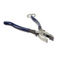 Pliers | Klein Tools D213-9STT Ironworker Pliers with Heavy Duty Knurled Jaws, Induction Hardened Knives, and a Split Tether Ring image number 4