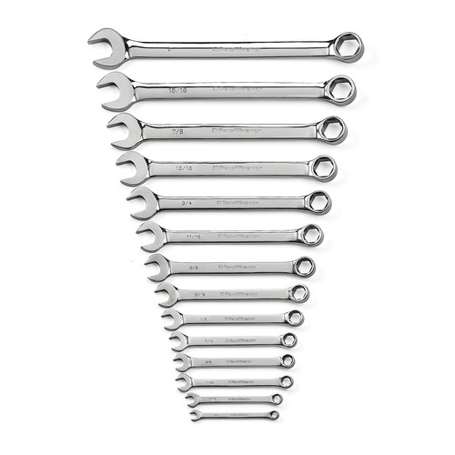 Combination Wrenches | GearWrench 81924 14-Piece SAE Full Polish Combination Non-Ratcheting Wrench Set image number 0