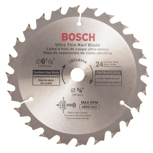 Circular Saw Blades | Bosch CBCL624A 6-1/2 in. 24 Tooth Circular Saw Blade image number 0