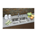 Fixtures | Elkay ELUHAQD3218 Gourmet Undermount 32 in. x 18-1/2 in. Dual Basin Kitchen Sink (Stainless Steel) image number 2