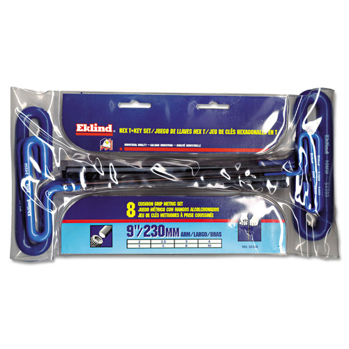 Wrenches | Eklind 55198 8-Piece 9-in T-Handle Hex Kit, 2mm - 10mm, Pouch image number 0