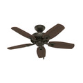 Ceiling Fans | Hunter 52107 42 in. Builder Small Room New Bronze Ceiling Fan with LED image number 1