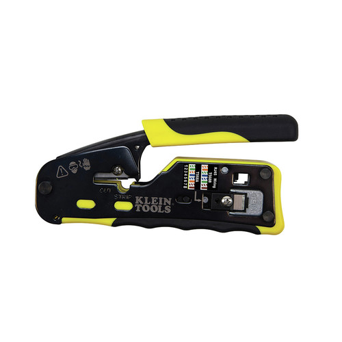 Crimpers | Klein Tools VDV226-110 Ratcheting Cable Crimper/Stripper/Cutter for Pass-Thru Connectors image number 0